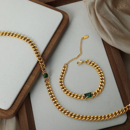 Collana retrò con zirconi