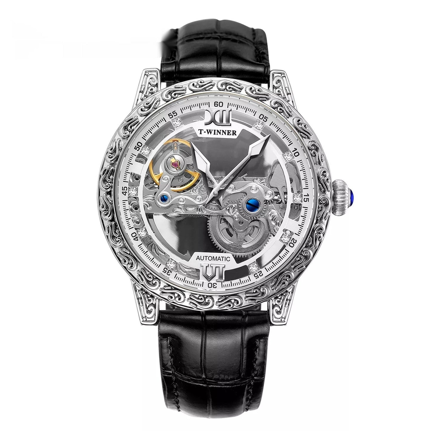 Orologio meccanico uomo vintage inciso