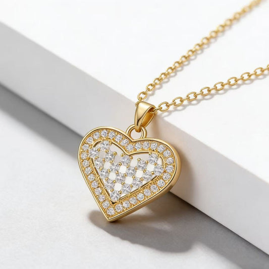 Collana cuore di zircone