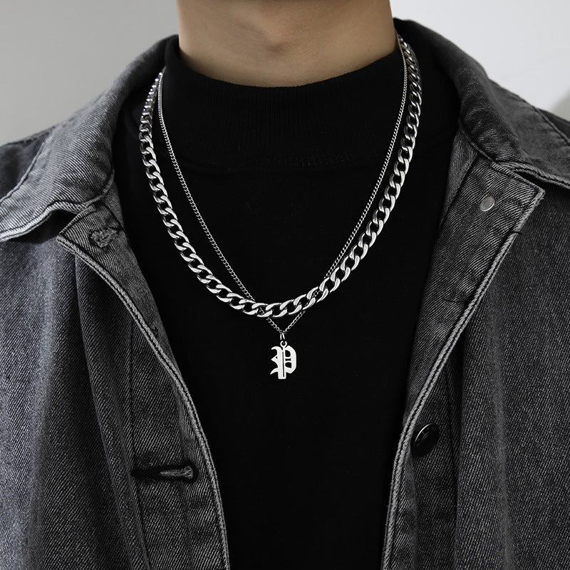 Collana Lettera Titanio