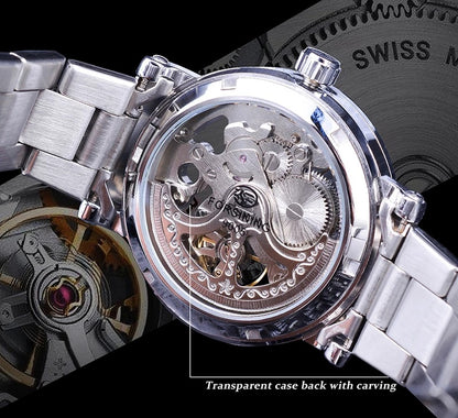 Orologio con fondello trasparente