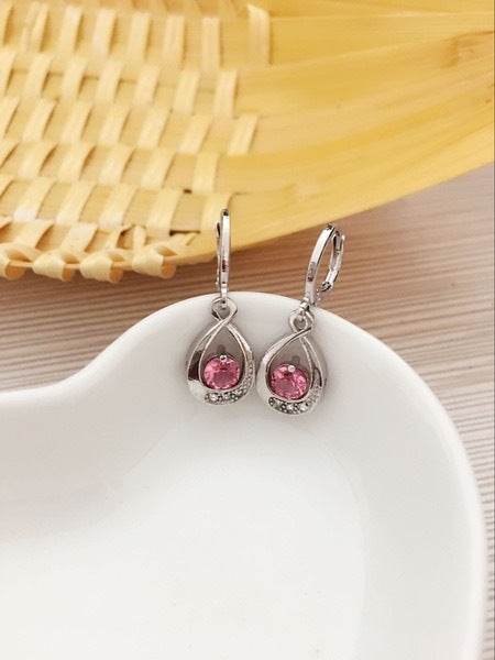 Orecchini goccia con zirconi da donna