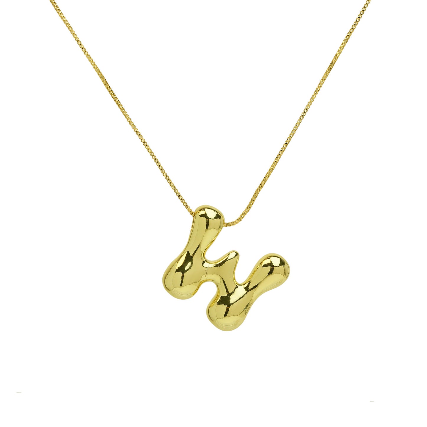 Collana lettera in ottone