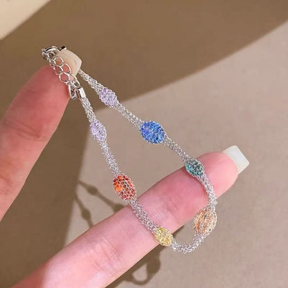 Bracciale pietre colorate intarsiato