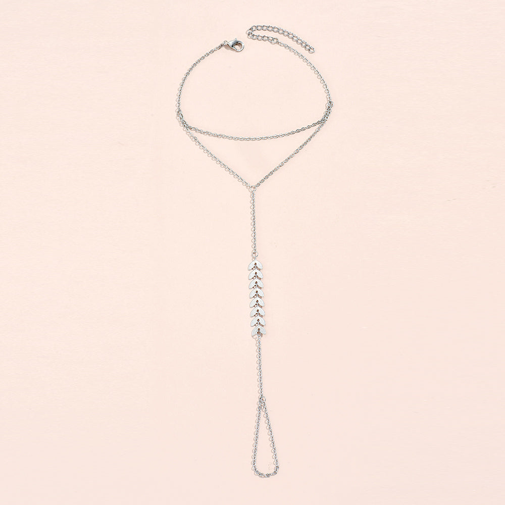 Bracciale charm cuore semplice