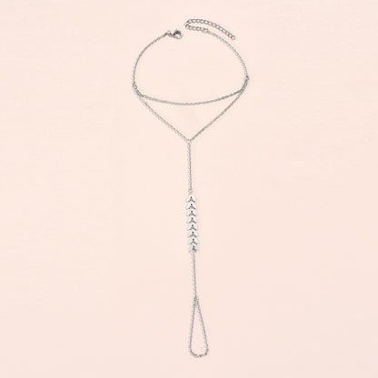 Bracciale charm cuore semplice