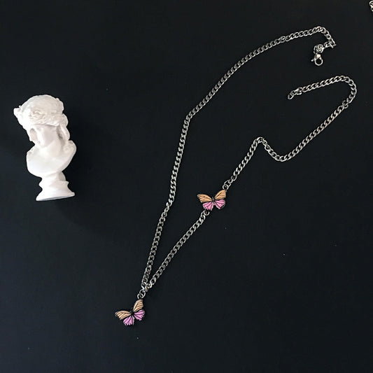 Collana farfalle doppie