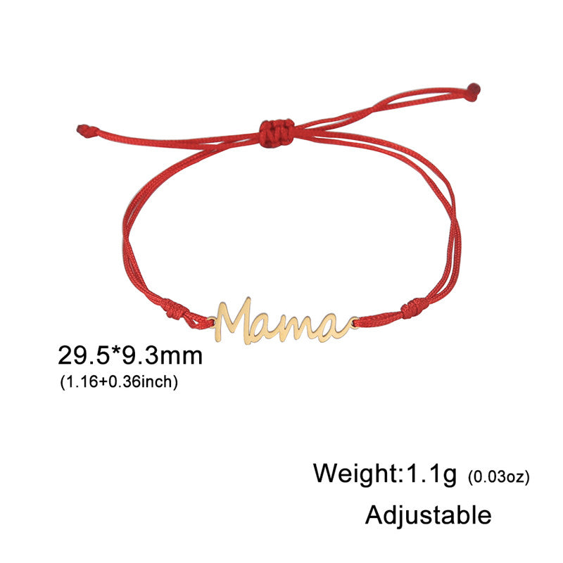 Braccialetto charm mamma titanio