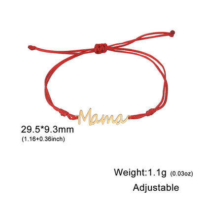 Braccialetto charm mamma titanio