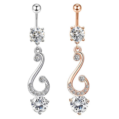 Piercing ombelico zircone