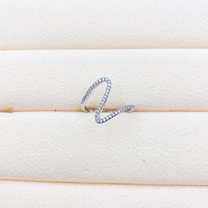 Anello zircone geometrico micro