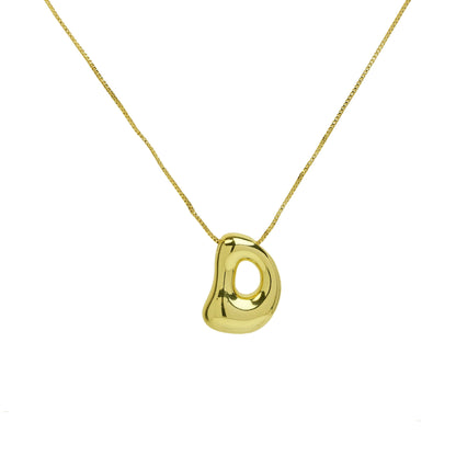 Collana lettera in ottone