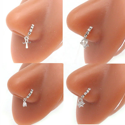 Piercing setto farfalla zirconi