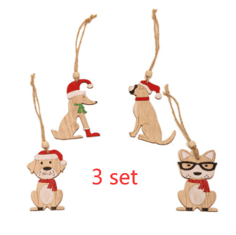 Pendente albero di Natale in legno