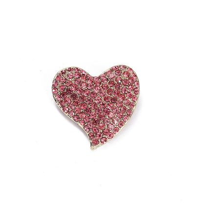 Spilla cuore con strass