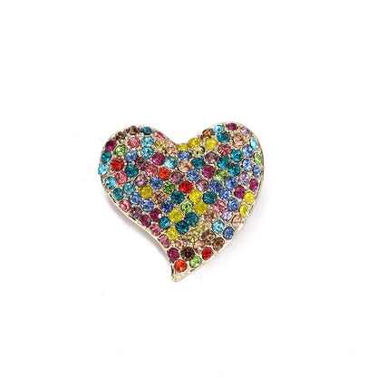 Spilla cuore con strass