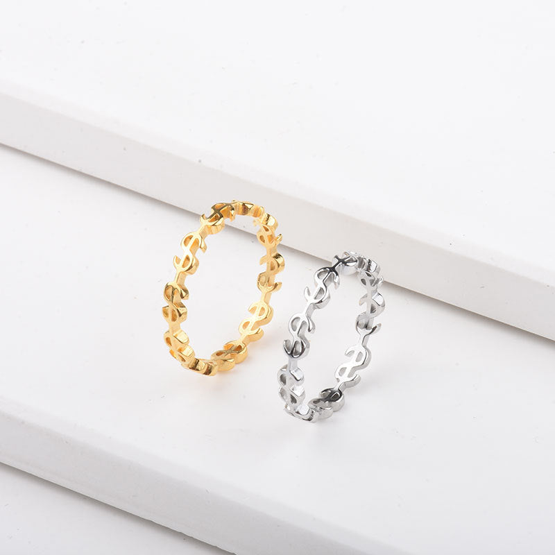 Anello moneta dorato