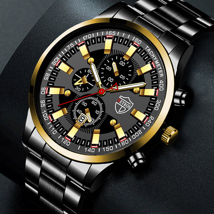 Orologio uomo acciaio luminoso