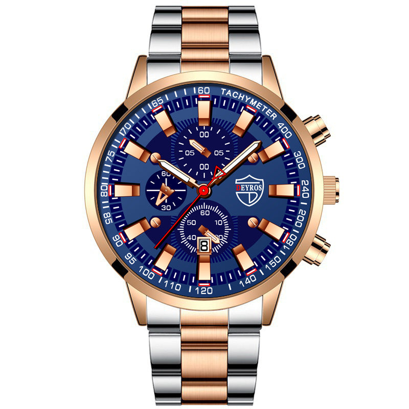Orologio uomo acciaio luminoso