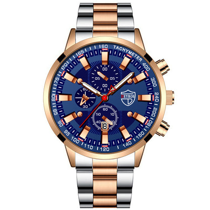 Orologio uomo acciaio luminoso