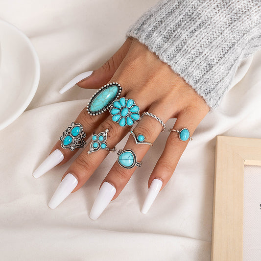 Set bijoux turchese vintage bohemien
