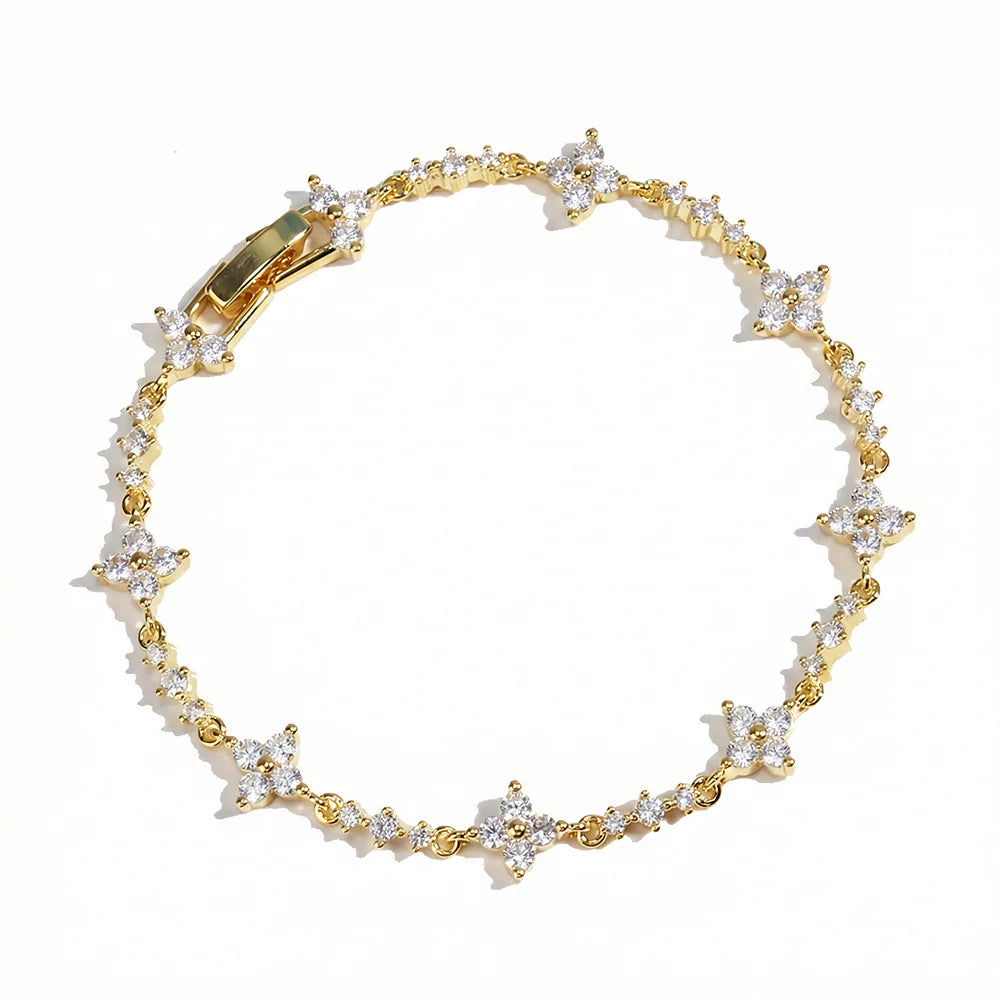 Bracciale quadrifoglio con nodo