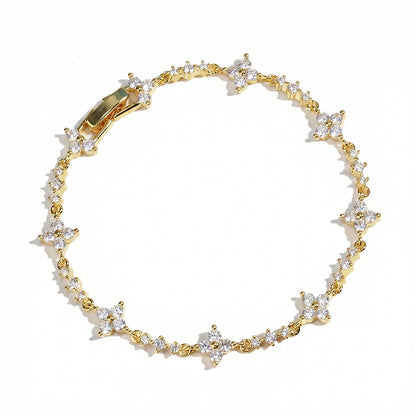 Bracciale quadrifoglio con nodo