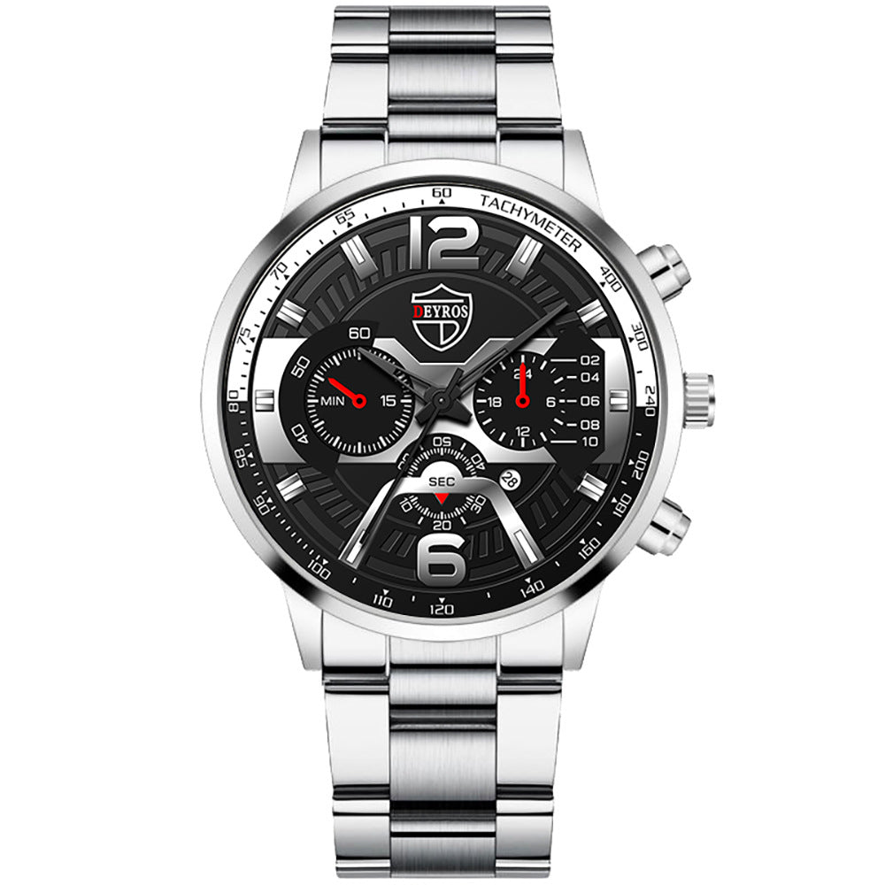 Orologio uomo calendario inox