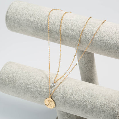 Collana multistrato zirconi