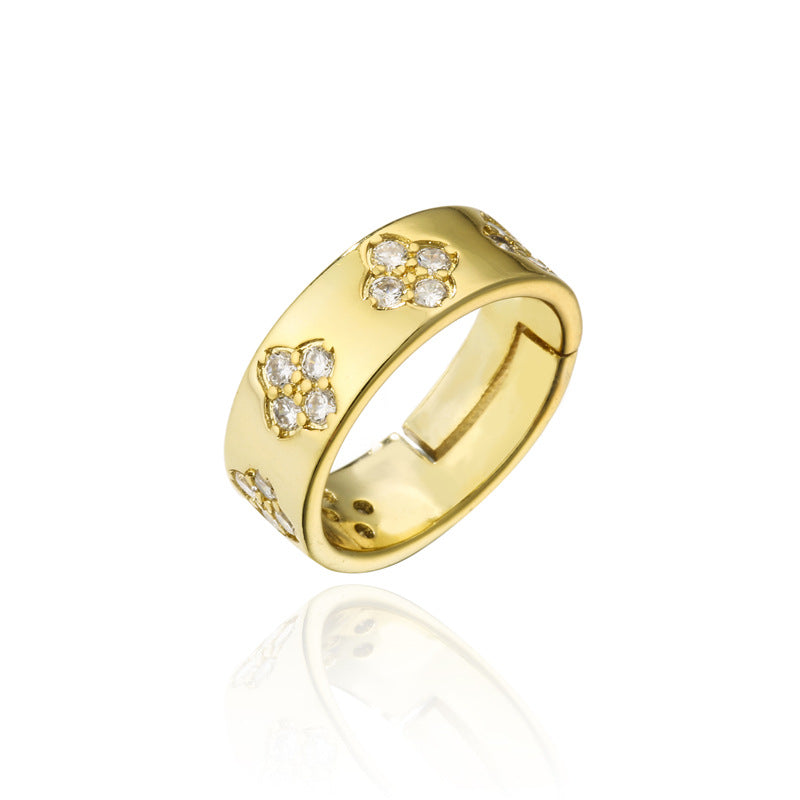 Anello Floreale Geometrico