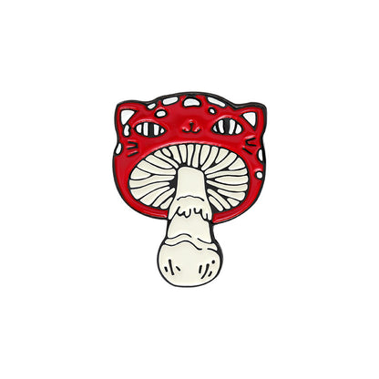 Spilla fungo rosso verniciata