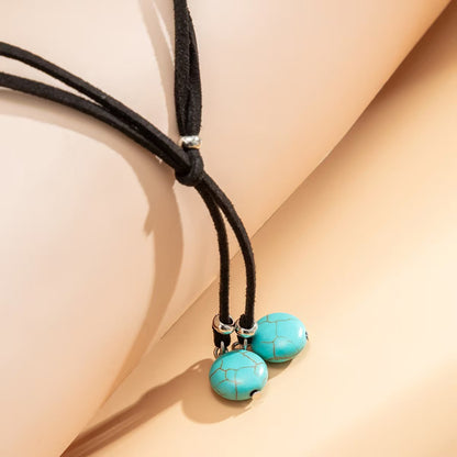 Collana cordone turchese