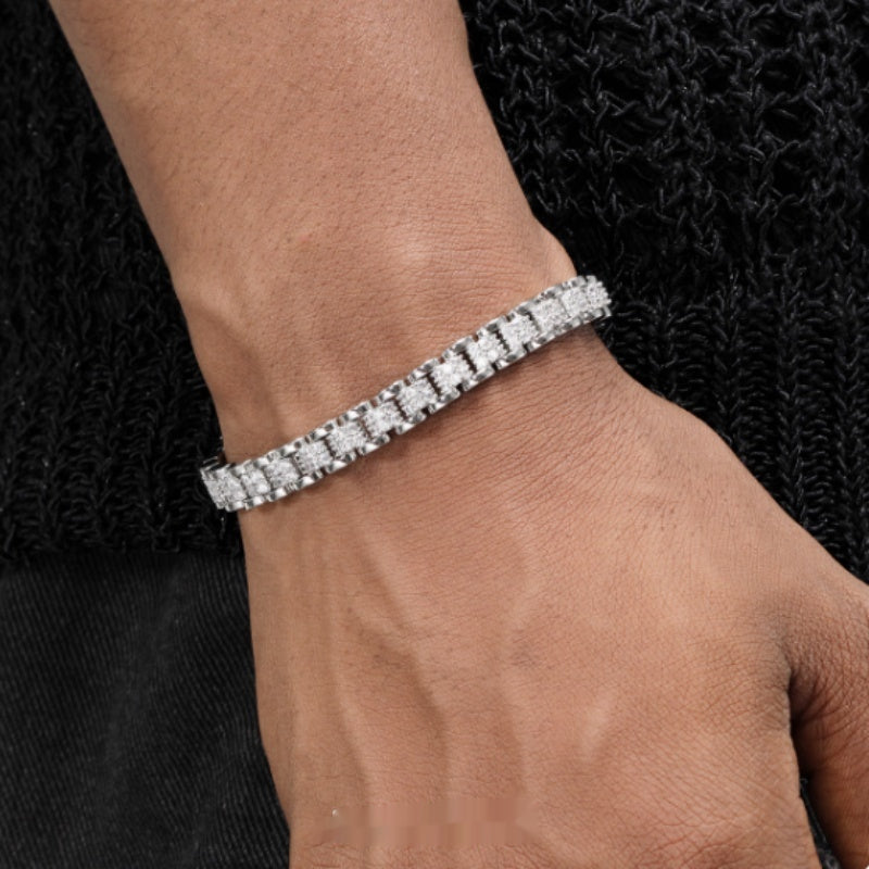 Braccialetto tennis platino diamanti