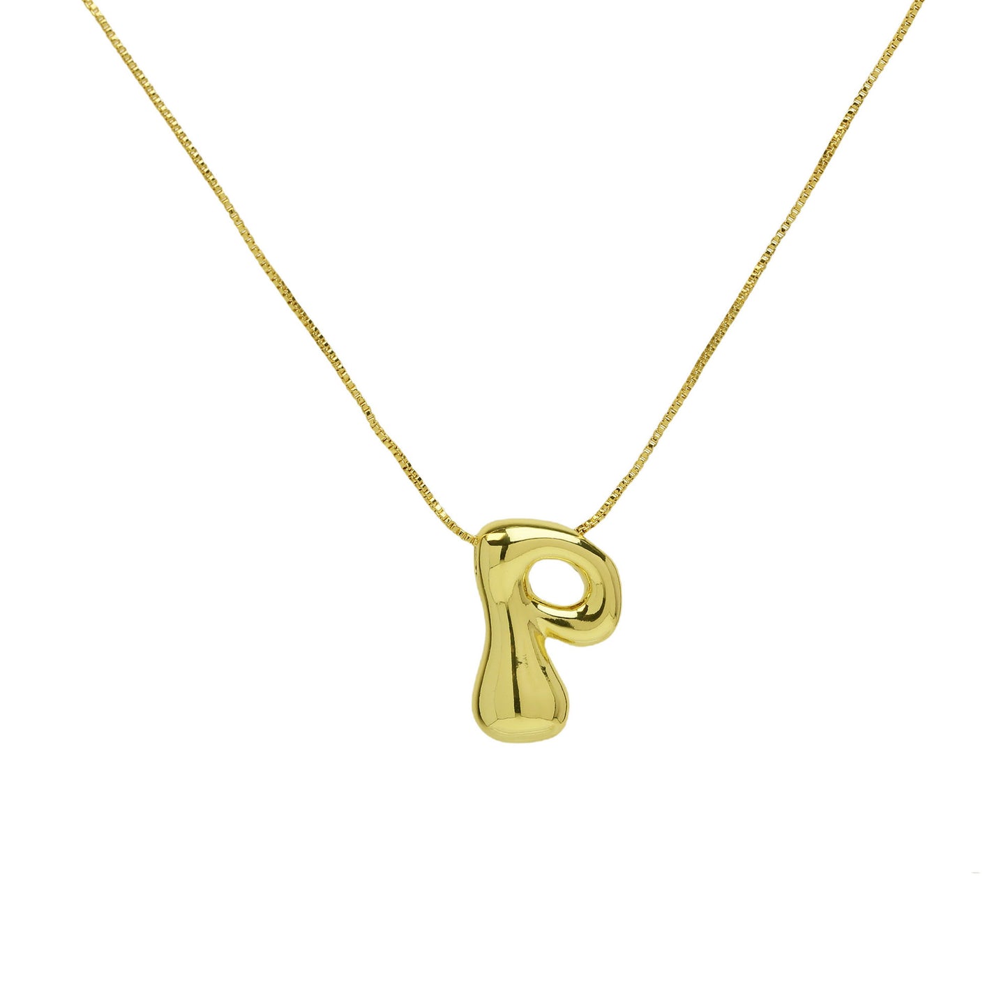 Collana lettera in ottone