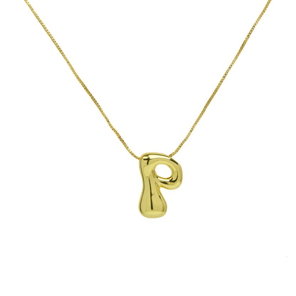 Collana lettera in ottone