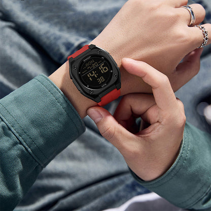 Orologio digitale trasparente quadrato