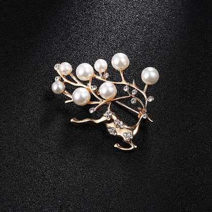 Spilla perla strass