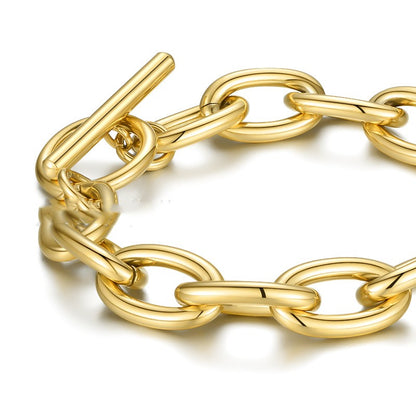 Bracciale titanio oro
