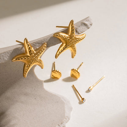 Set orecchini stelle marine e conchiglie