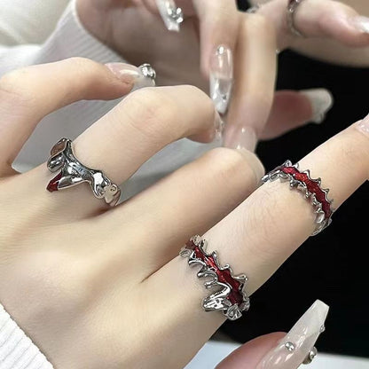 Anello aperto rosso francese