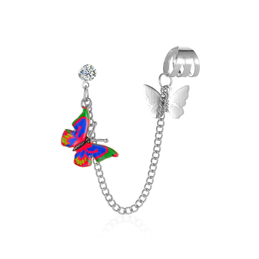 Orecchini farfalla multicolore