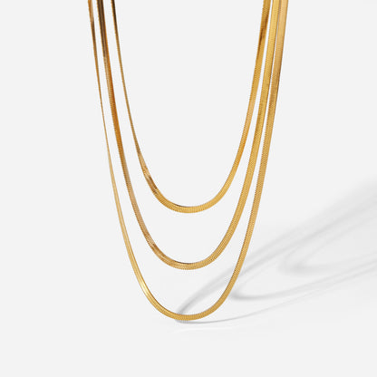 Collana Catena Serpente a strati