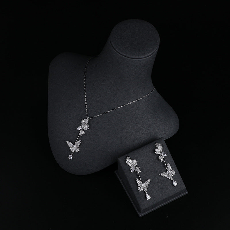 Set collana orecchini farfalla