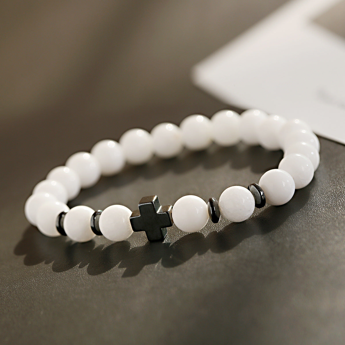 Bracciale croce e legno