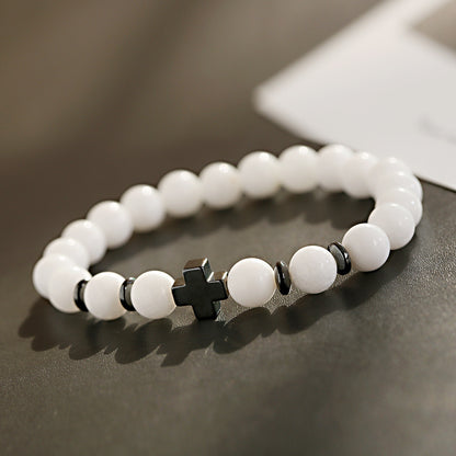 Bracciale croce e legno