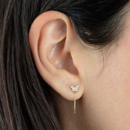 Orecchini zircone farfalla