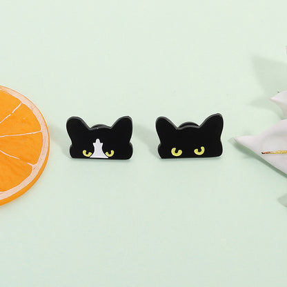 Spilla gatto nero cartoon