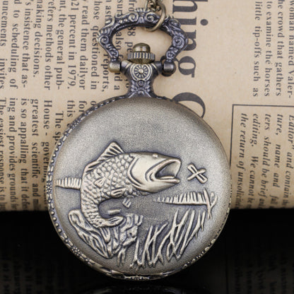 Orologio da tasca stile retrò flip