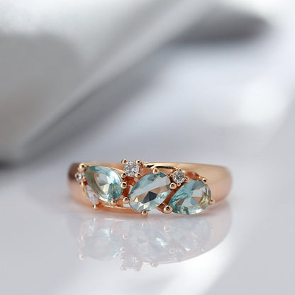 Anello Oro Rosa con Zircone
