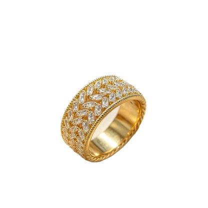 Anello aperto diamanti